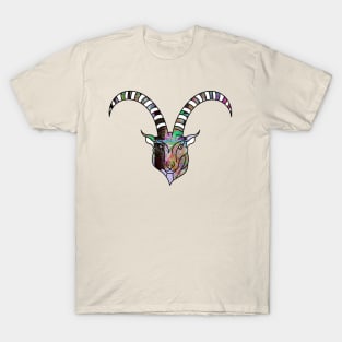 Glitch Art Neon Goat Glitchcore T-Shirt